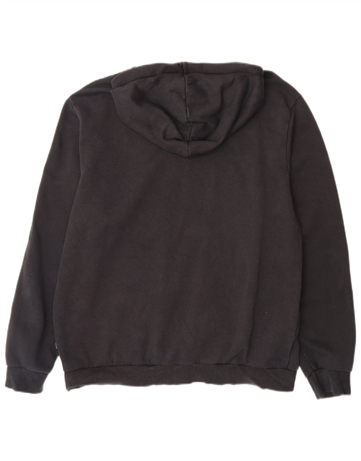 PUMA Mens Hoodie Jumper Large Black Cotton