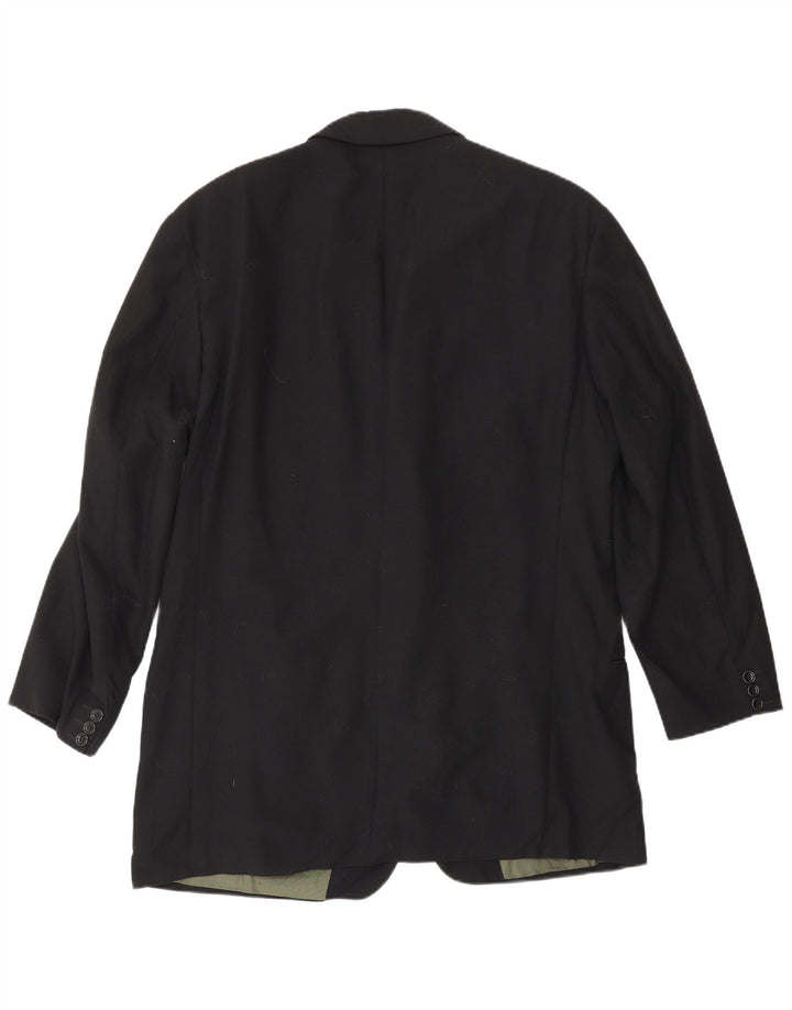 Hugo Boss Mens 3 Button Blazer Jacket UK 40 Large Navy Blue Wool