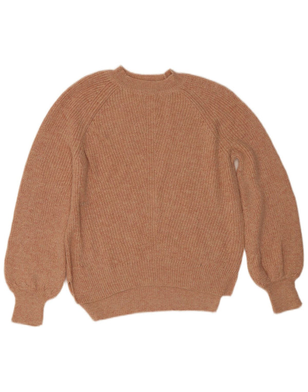 Marks & Spencer Womens Oversized Crew Neck Jumper Sweater UK 10 Small Pink
