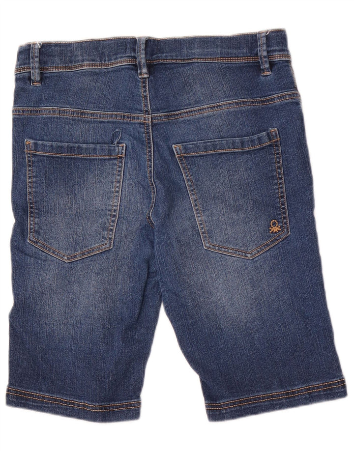 Benetton Boys Denim Shorts 15-16 Years 2XL W30 Blue