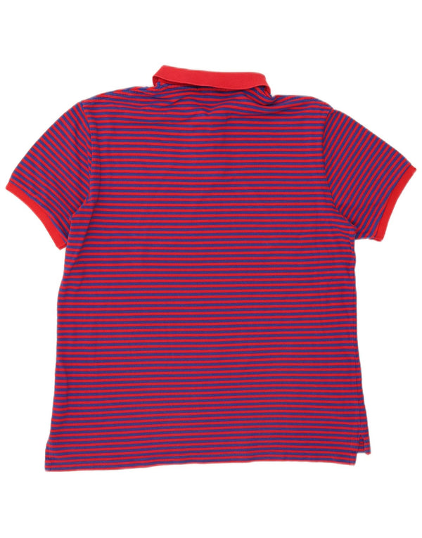 Polo Ralph Lauren Mens Slim Fit Polo Shirt XL Red Pinstripe Cotton