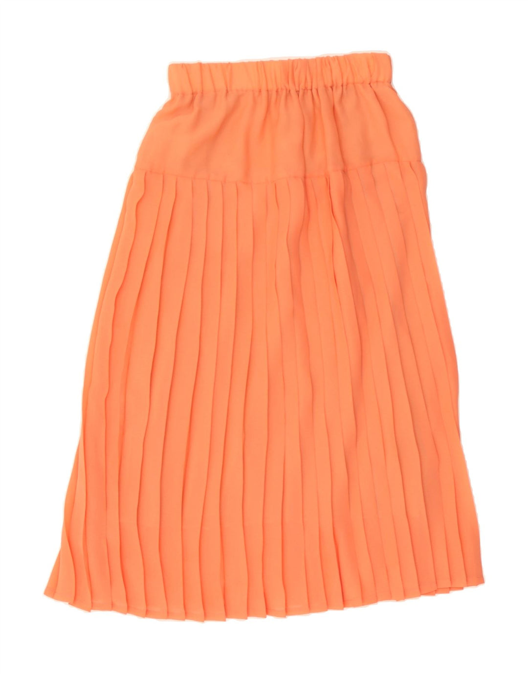 VINTAGE Womens Knife Pleated Skirt W25 XS Orange Polyester Vintage Vintage and Second-Hand Vintage from Messina Hembry 