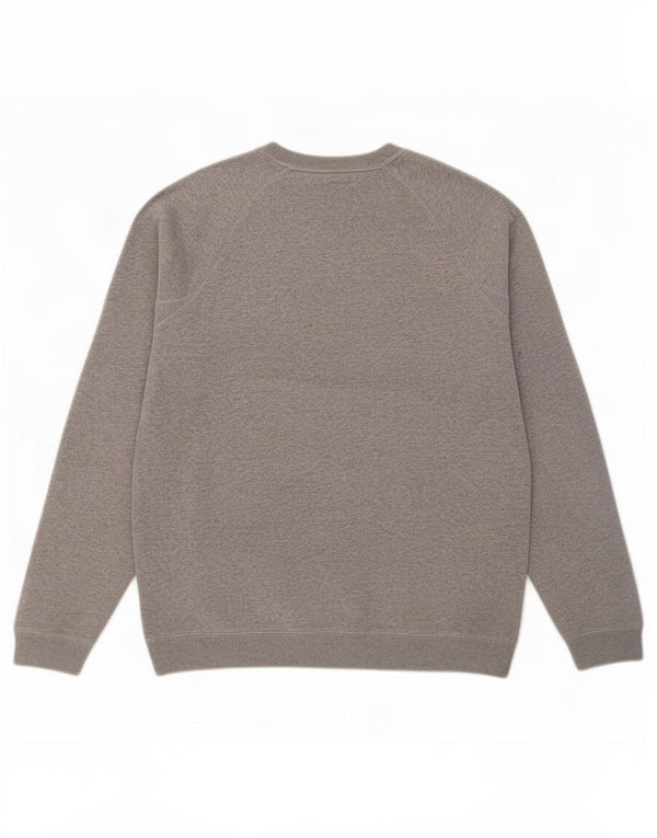 Jack Wills Mens Graphic Sweatshirt Jumper Medium Grey Flecked Cotton