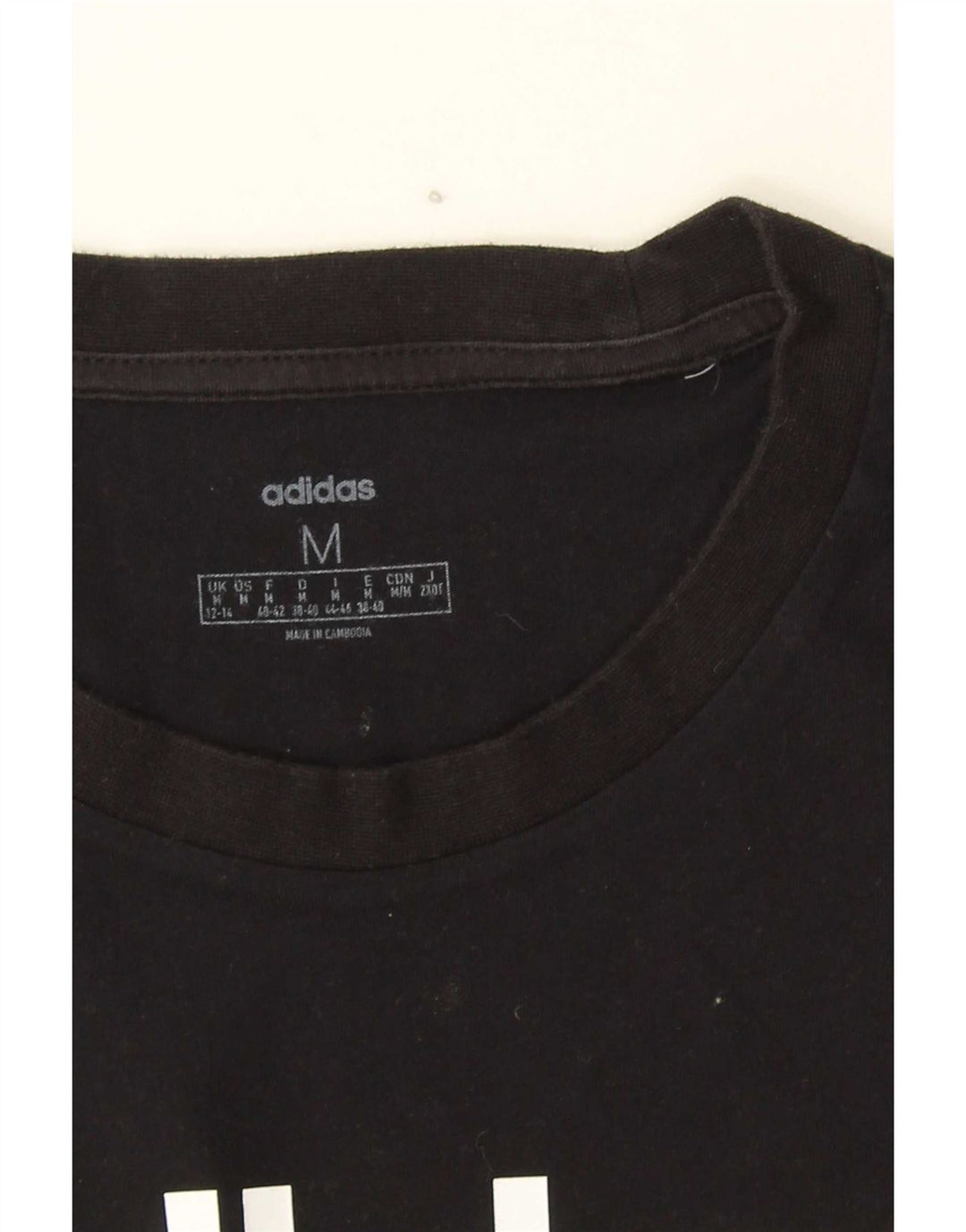 Adidas Womens Graphic T-Shirt Top UK 12/14 Medium Black