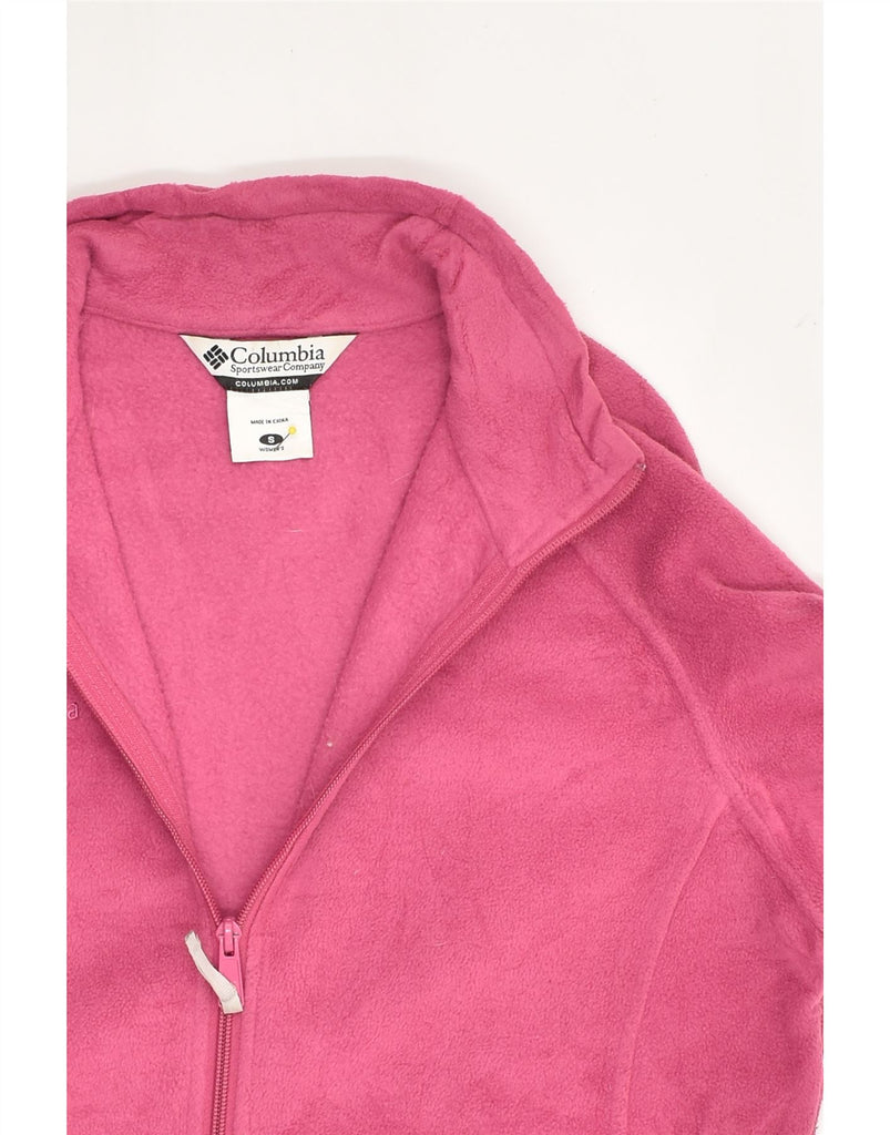 COLUMBIA Womens Fleece Jacket UK 10 Small Pink Polyester | Vintage Columbia | Thrift | Second-Hand Columbia | Used Clothing | Messina Hembry 