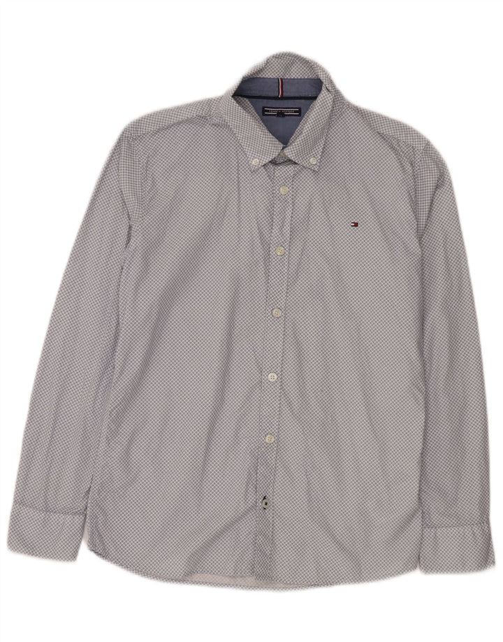 Tommy Hilfiger Boys Shirt 13-14 Years Blue Check Cotton