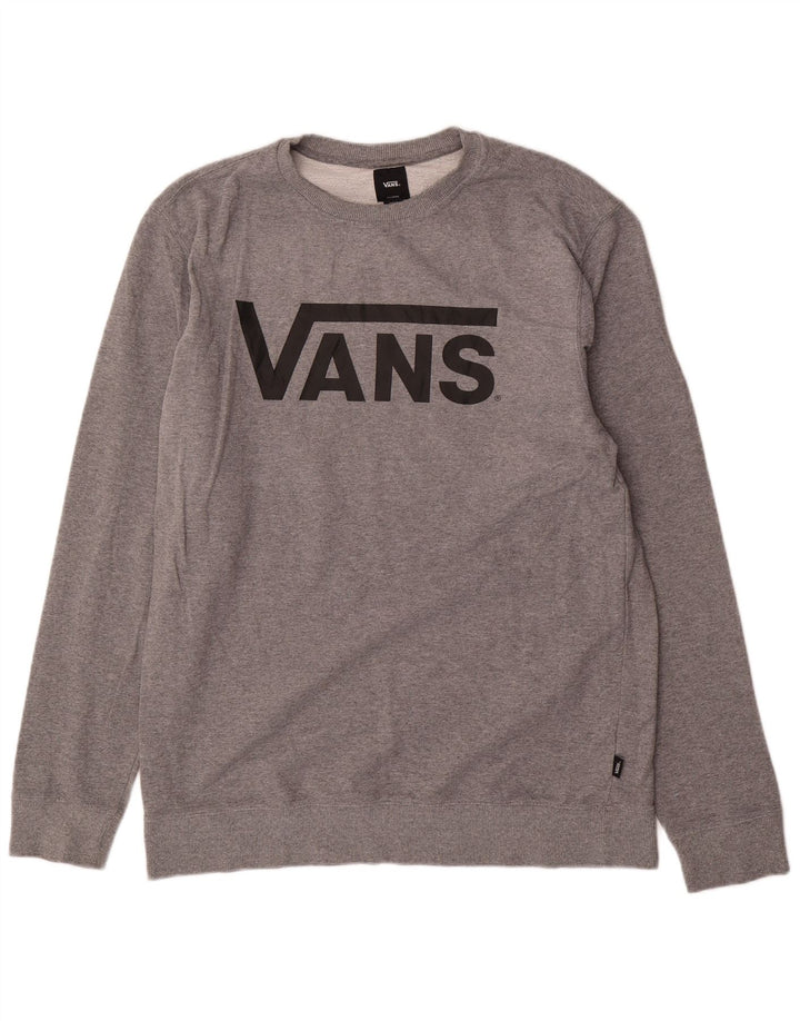 Vans Mens Graphic Sweatshirt Jumper XL Grey Cotton