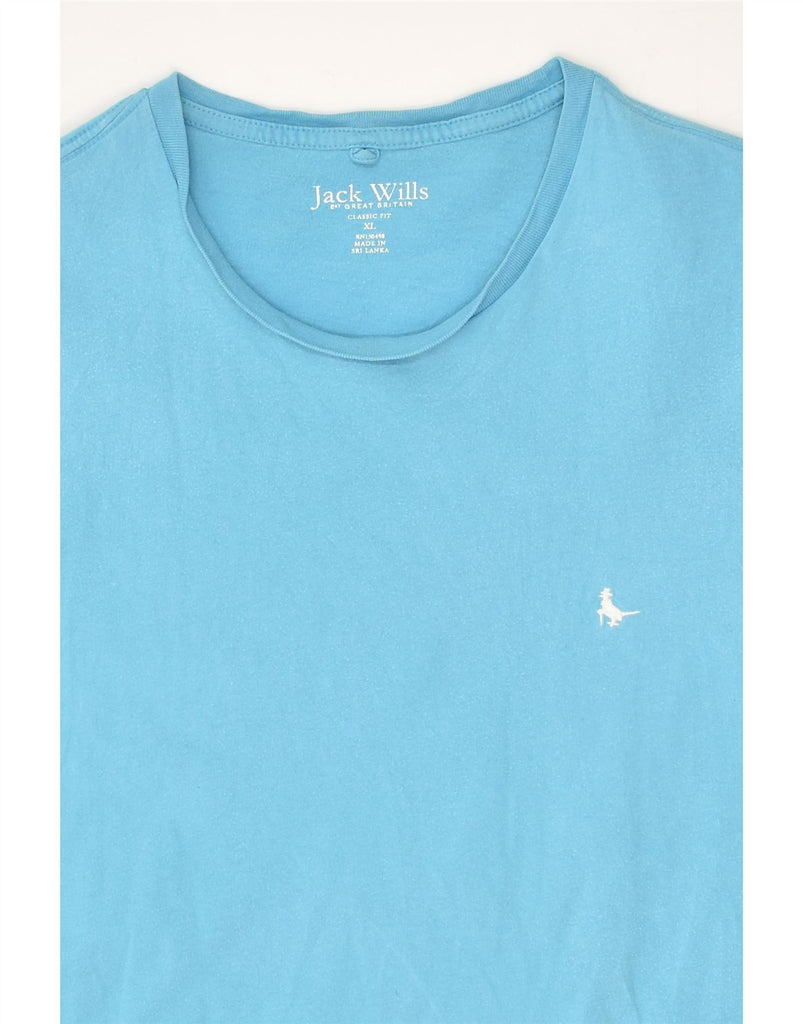 JACK WILLS Mens Classic Fit T-Shirt Top XL Blue Cotton | Vintage Jack Wills | Thrift | Second-Hand Jack Wills | Used Clothing | Messina Hembry 