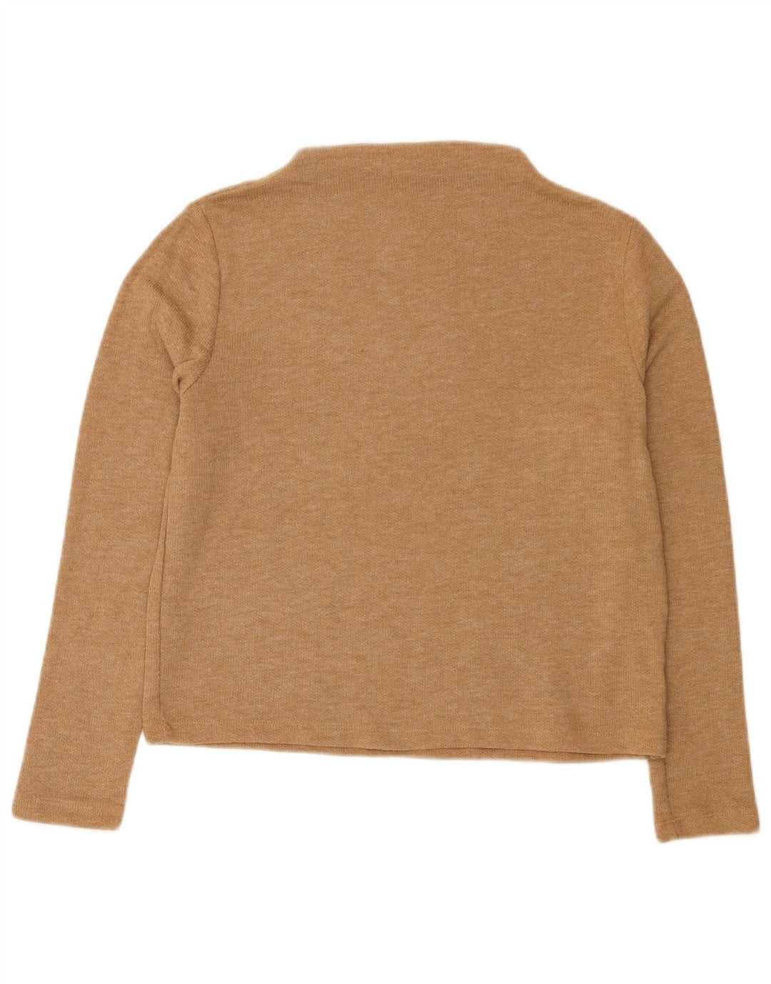 Marks & Spencer Womens Top Long Sleeve UK 12 Medium Beige Polyester