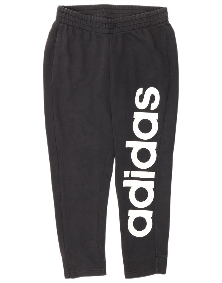 Adidas Womens Climalite Graphic Tracksuit Trousers UK 12 Medium Black
