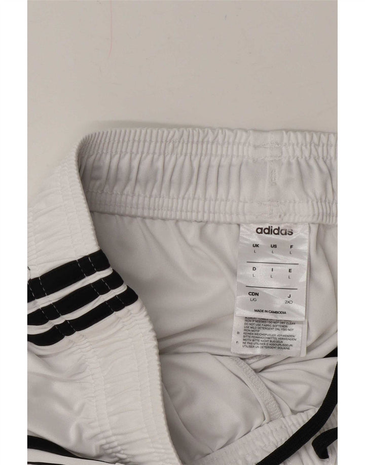 Adidas Mens Climalite Sport Shorts Large White Polyester