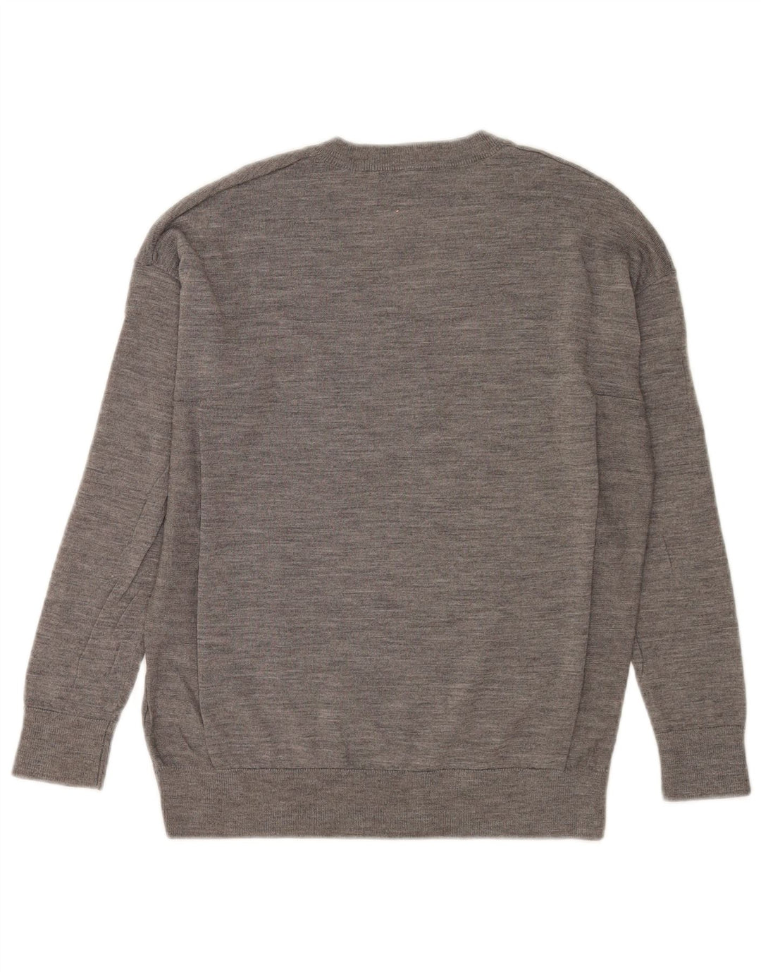 Marks & Spencer Womens Oversized V-Neck Jumper Sweater UK 6 XS Grey