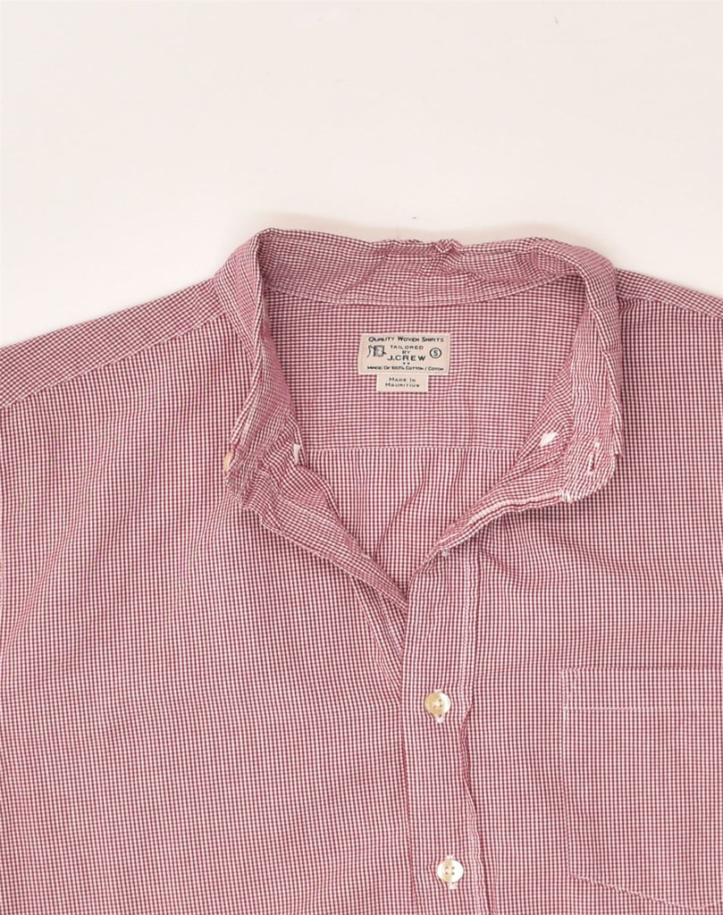 J. CREW Mens Shirt Small Pink Check Cotton | Vintage J. Crew | Thrift | Second-Hand J. Crew | Used Clothing | Messina Hembry 