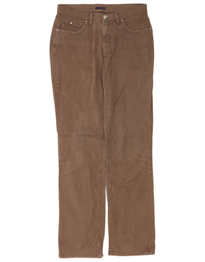 Trussardi Mens Straight Jeans W32 L33 Brown Cotton