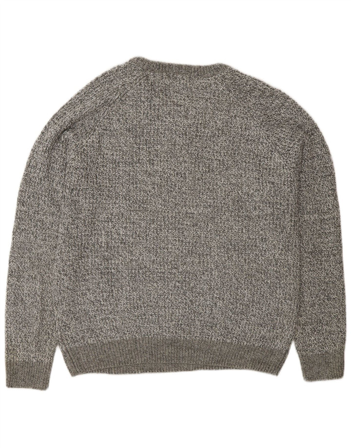 Marks & Spencer Womens Crew Neck Jumper Sweater Large Grey Flecked Classic