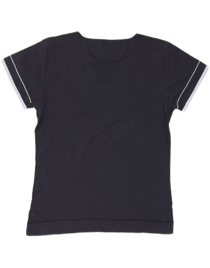 CHAMPION Womens T-Shirt Top UK 14 Medium Navy Blue Cotton Vintage Champion and Second-Hand Champion from Messina Hembry 