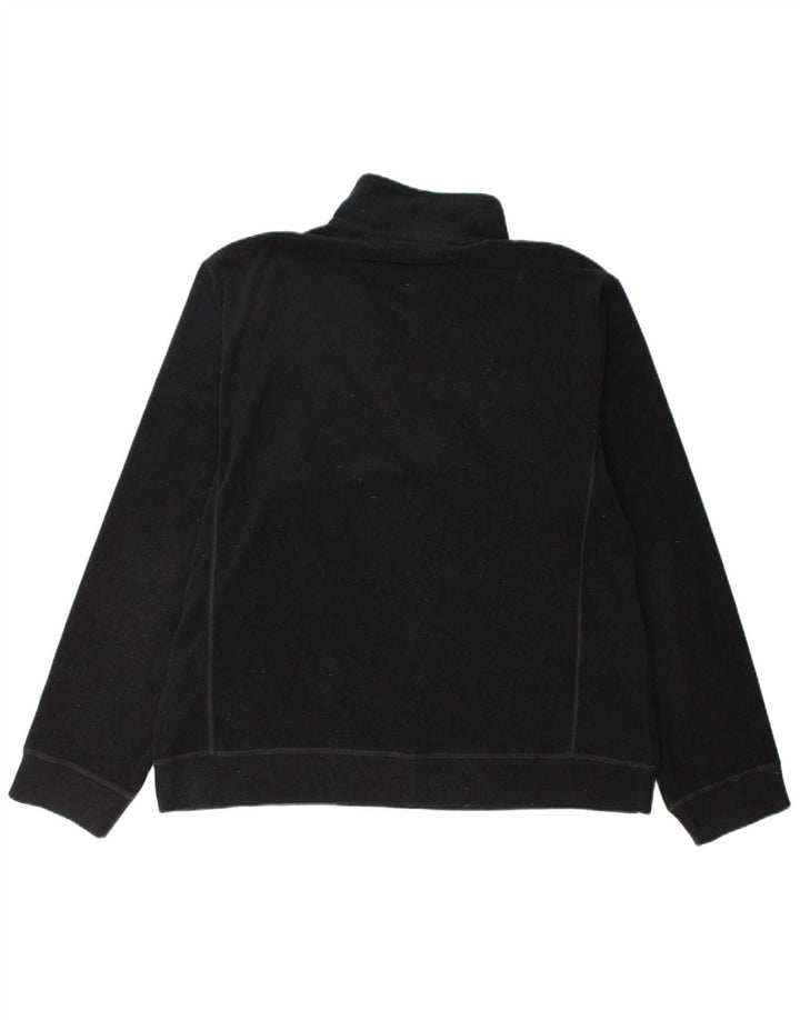 Sergio Tacchini Mens Zip Neck Fleece Jumper XL Black Polyester