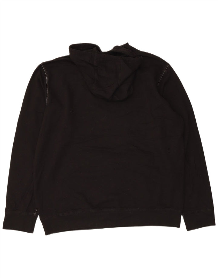 Eddie Bauer Mens Hoodie Jumper Large Black Cotton