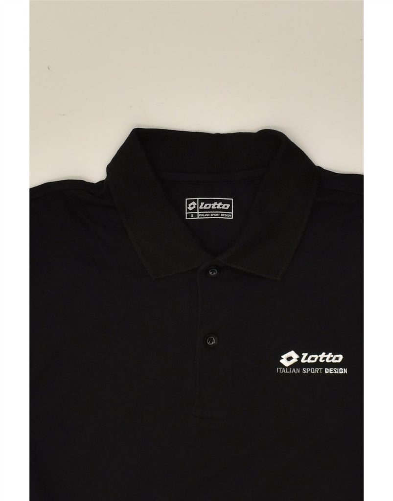 LOTTO Mens Polo Shirt Small Black | Vintage Lotto | Thrift | Second-Hand Lotto | Used Clothing | Messina Hembry 