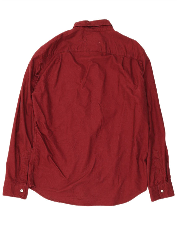 American Eagle Mens Classic Fit Shirt Medium Burgundy Cotton