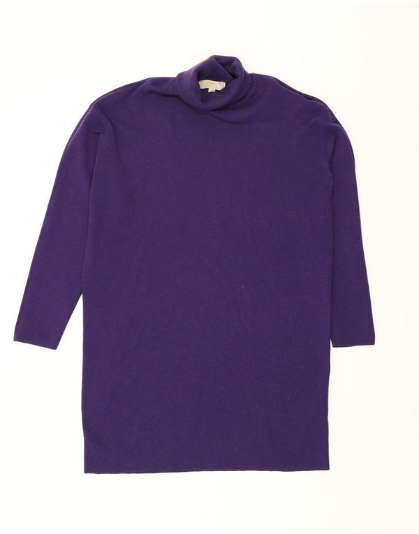 Michael Kors Womens Relaxed Fit Long Sleeve Jumper Dress UK 16 Large Purple