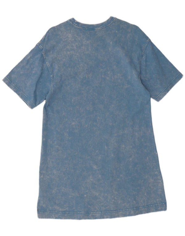 Nike Womens T-Shirt Dress UK 10 Small Blue Tie Dye Cotton