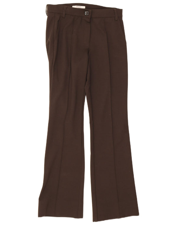 Marella Womens EMME Bootcut Pegged Chino Trousers UK 6 XS W26 L29 Brown