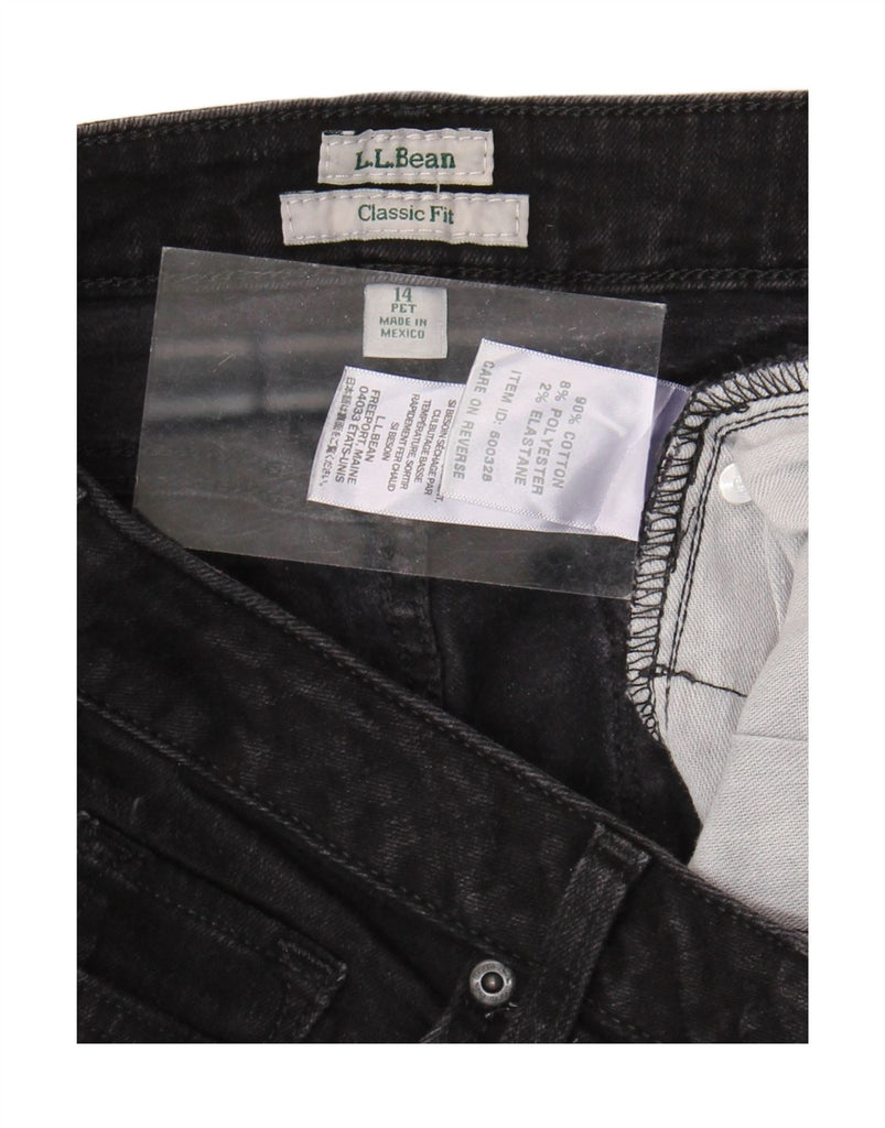 L.L.BEAN Womens Classic Fit Straight Jeans US 14 XL W32 L27 Black Cotton Vintage L.L.Bean and Second-Hand L.L.Bean from Messina Hembry 
