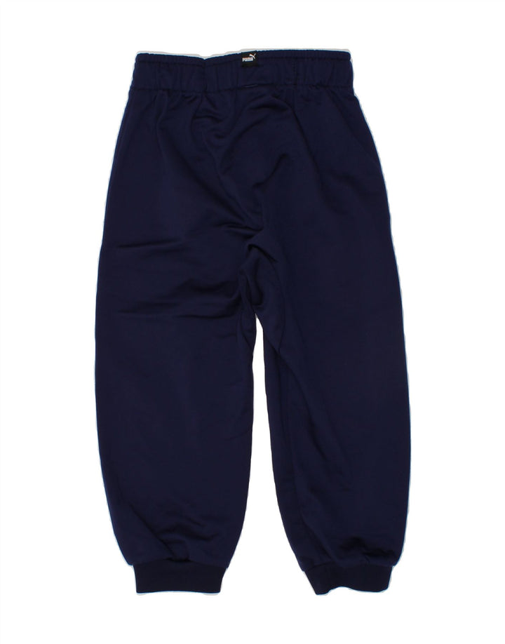 PUMA Boys Graphic Tracksuit Trousers Joggers 3-4 Years Navy Blue Vintage Puma and Second-Hand Puma from Messina Hembry 