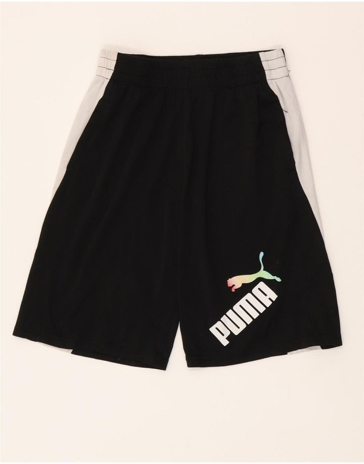 Puma Boys Sport Shorts 14-15 Years Large  Black Colourblock Polyester