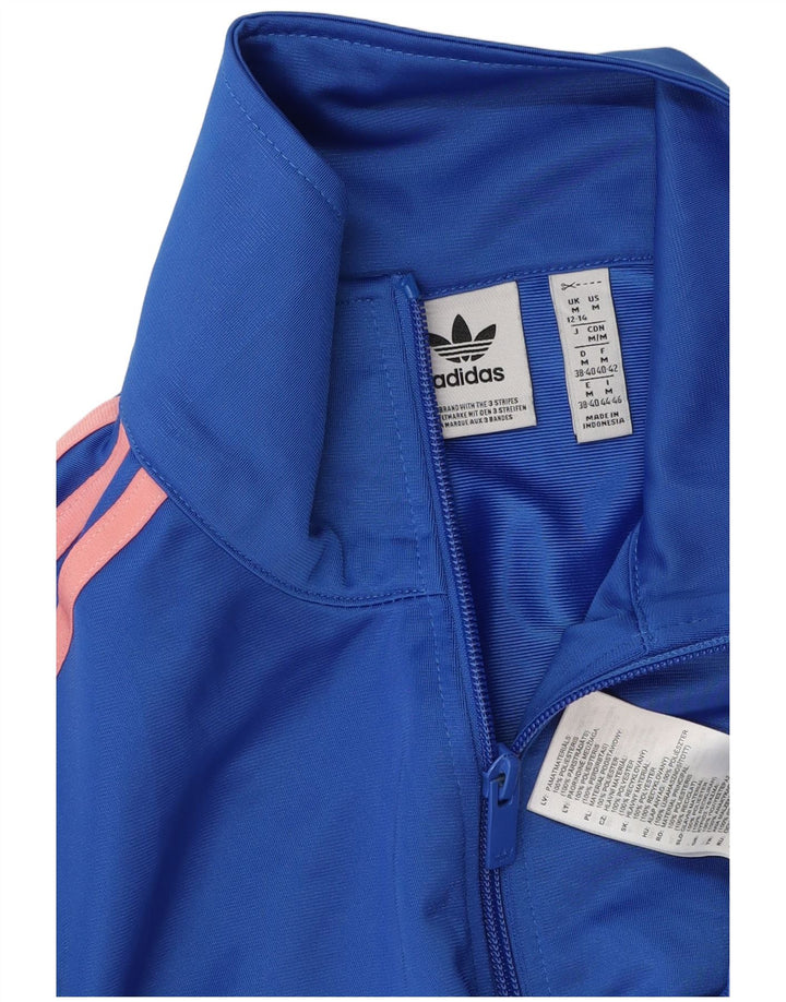 Adidas Womens Tracksuit Top Jacket UK 12/14 Medium Blue Polyester