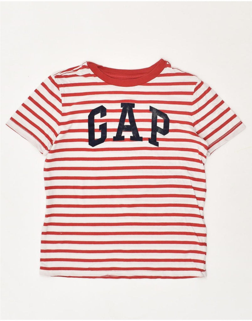 GAP Girls Graphic T-Shirt Top 9-10 Years Large Red Striped Cotton | Vintage Gap | Thrift | Second-Hand Gap | Used Clothing | Messina Hembry 