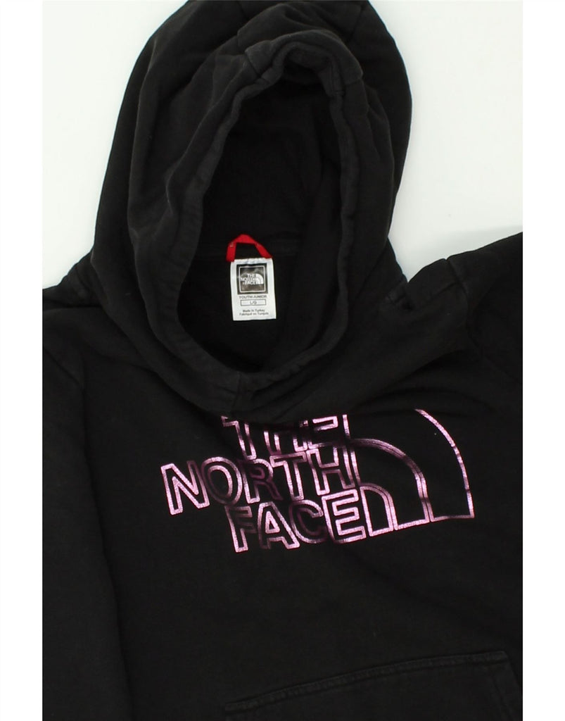 THE NORTH FACE Girls Graphic Hoodie Jumper 14-15 Years Large  Black Cotton | Vintage The North Face | Thrift | Second-Hand The North Face | Used Clothing | Messina Hembry 