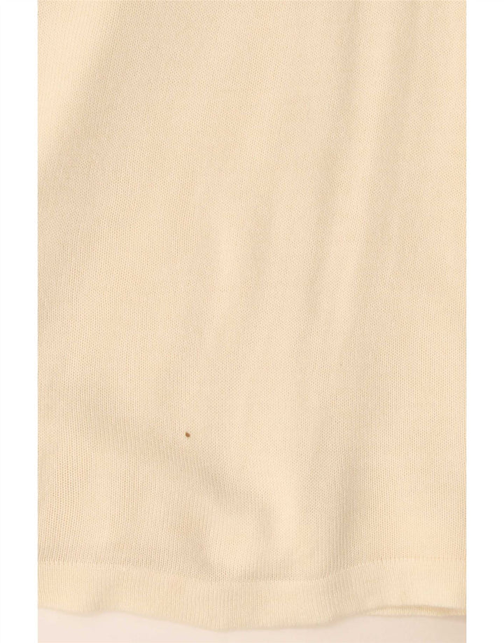 Marks & Spencer Womens Top Long Sleeve UK 16 Large Beige Acrylic