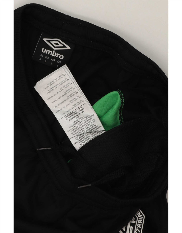 Umbro Mens Ireland Sport Shorts Small Black Colourblock Polyester