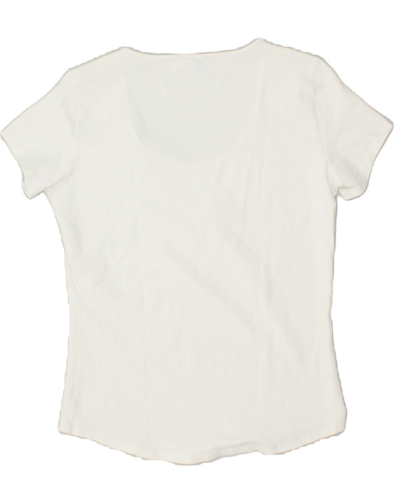 KENZO Womens Graphic T-Shirt Top UK 18 XL White | Vintage Kenzo | Thrift | Second-Hand Kenzo | Used Clothing | Messina Hembry 