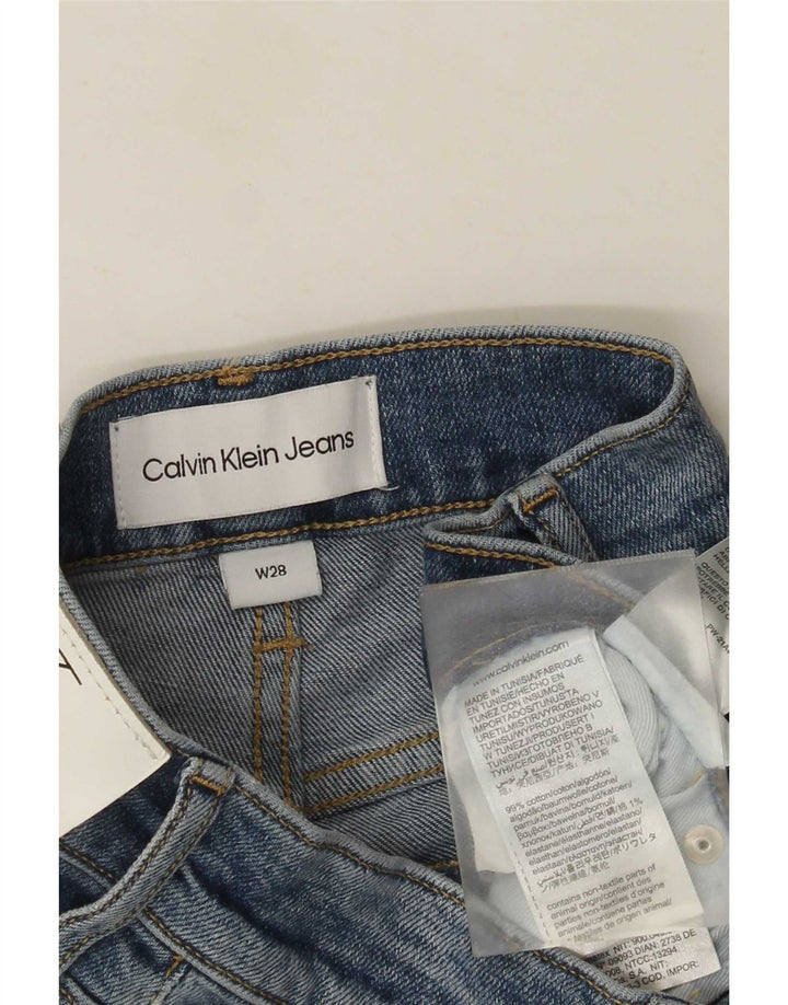 Calvin Klein Mens Denim Shorts W28 Small Blue Cotton