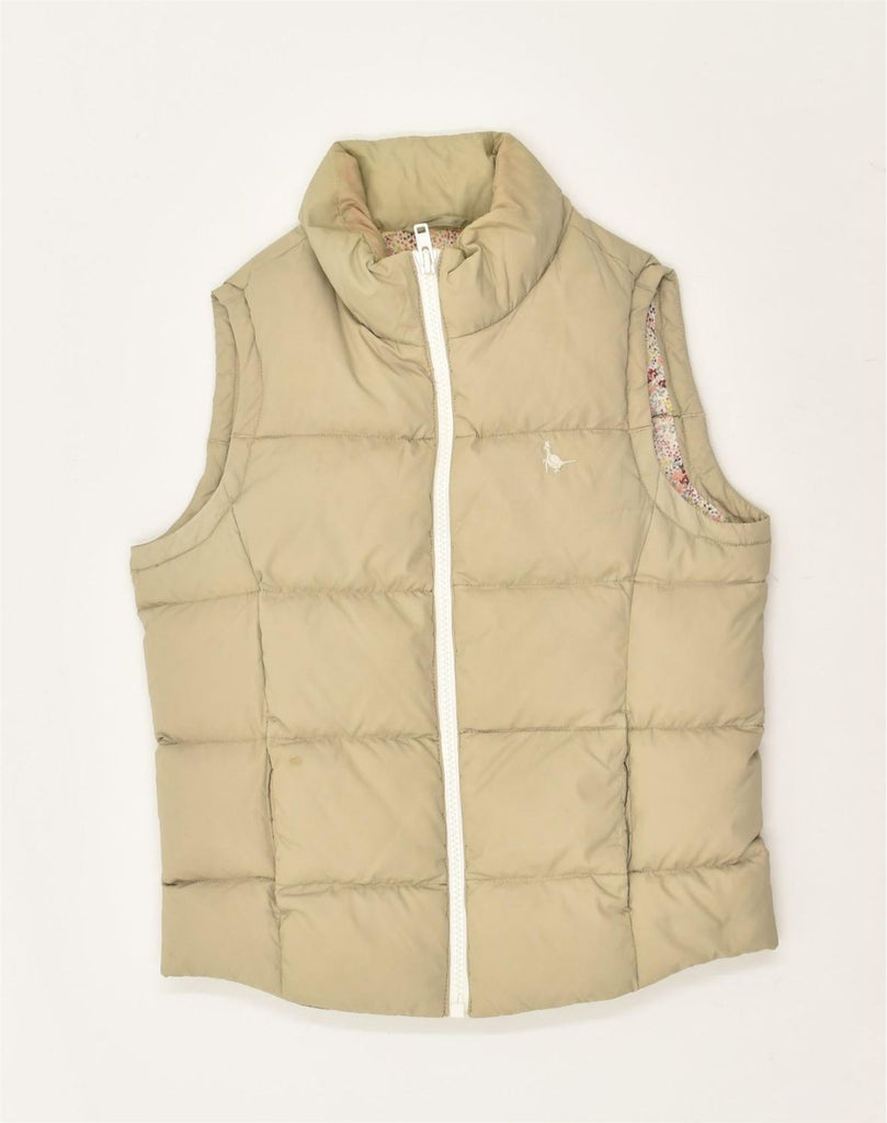 JACK WILLS Womens Padded Gilet UK 8 small  Beige Nylon | Vintage Jack Wills | Thrift | Second-Hand Jack Wills | Used Clothing | Messina Hembry 