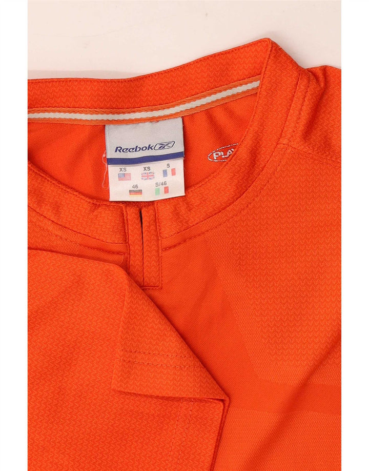 Reebok Mens T-Shirt Top XS Orange
