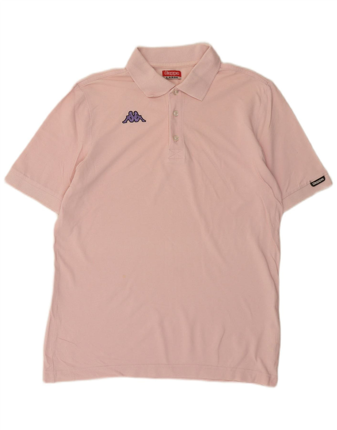 Kappa Mens Polo Shirt Large Pink Cotton