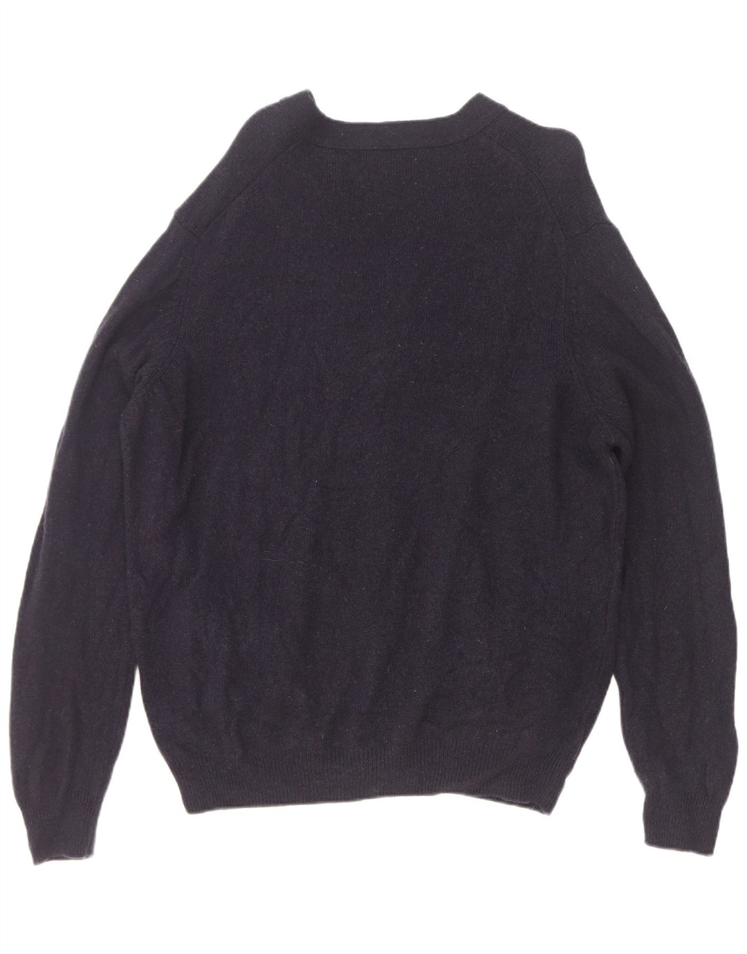 Marks & Spencer Mens Cardigan Sweater XL Navy Blue Lambswool
