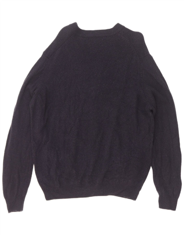 Marks & Spencer Mens Cardigan Sweater XL Navy Blue Lambswool