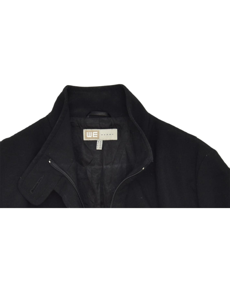 VINTAGE Womens Jacket EU 46 Large Black Polyester | Vintage | Thrift | Second-Hand | Used Clothing | Messina Hembry 