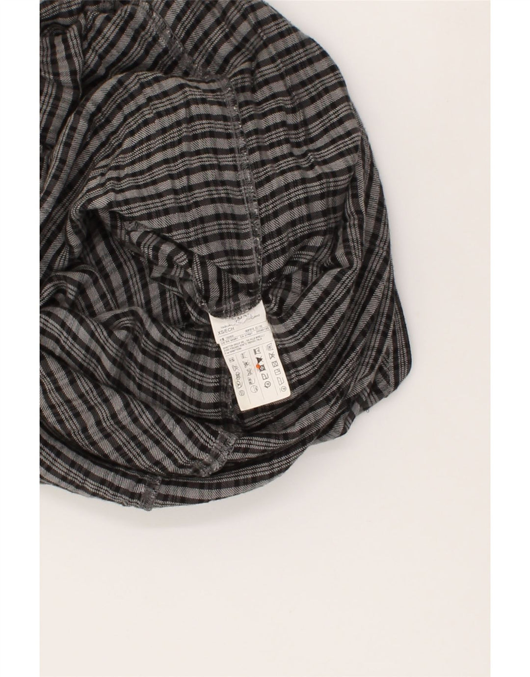BENETTON Womens Pullover Shirt Dress UK 6 XS Grey Check Modal Vintage Benetton and Second-Hand Benetton from Messina Hembry 
