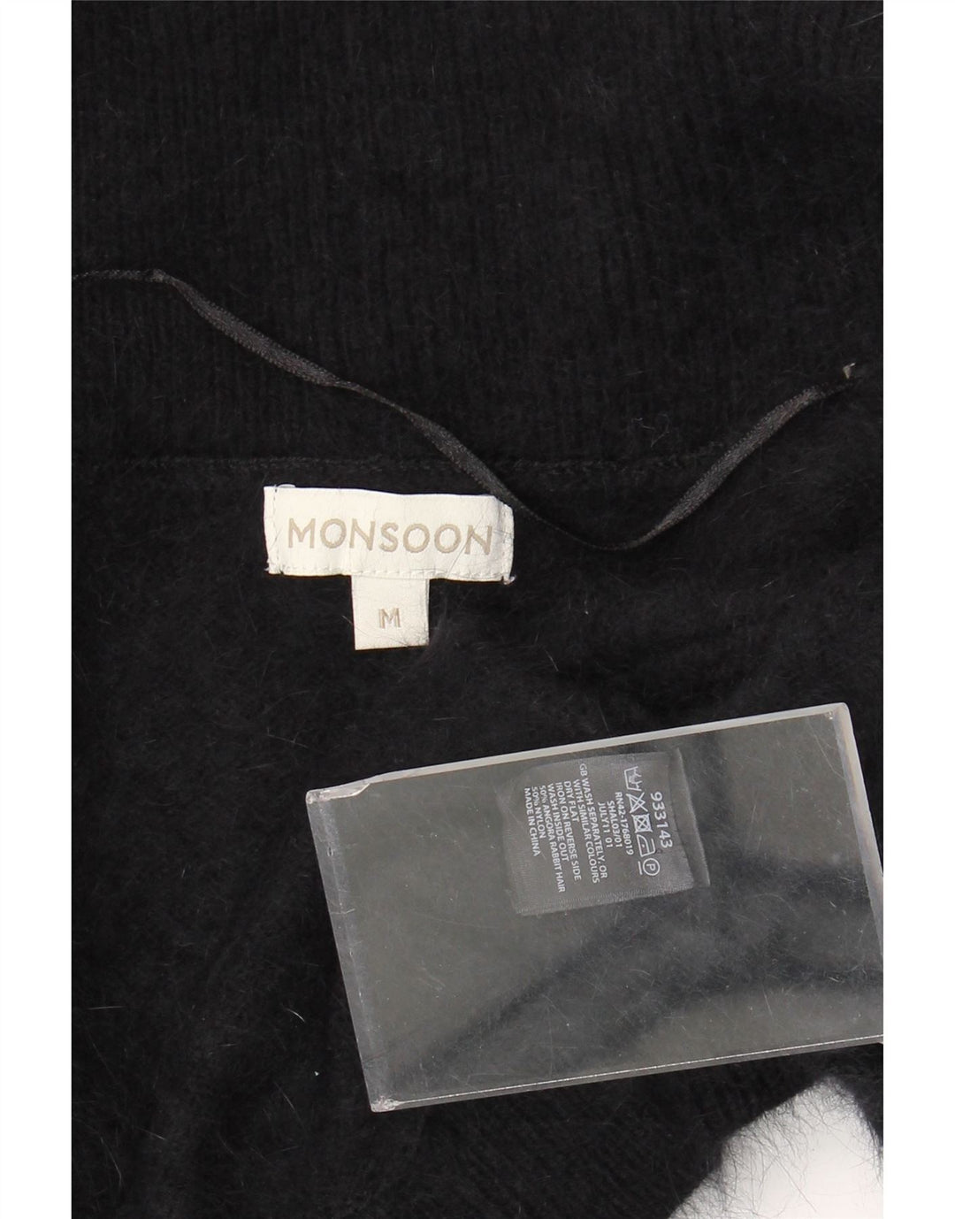 MONSOON Womens 3/4 Sleeve Bolero Cardigan Sweater UK 12 Medium Black