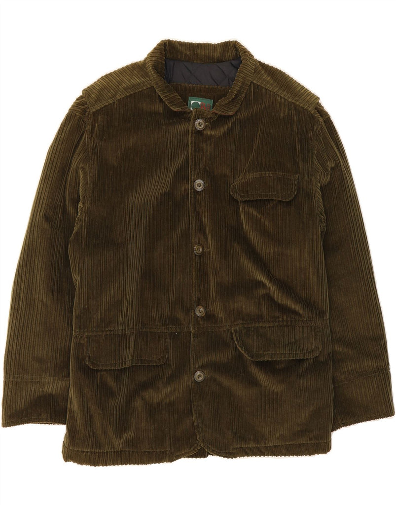 FOX Mens Corduroy Jacket UK 42 XL Khaki Cotton Vintage Fox and Second-Hand Fox from Messina Hembry 