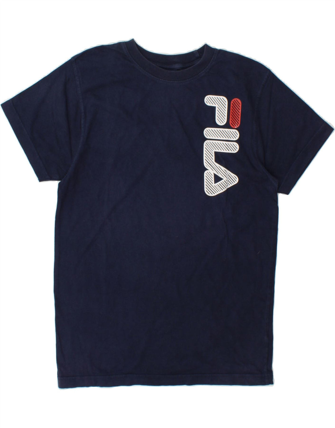 FILA Mens Graphic T-Shirt Top Small Navy Blue Cotton Vintage Fila and Second-Hand Fila from Messina Hembry 