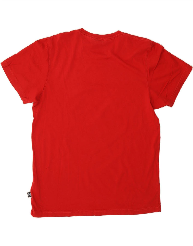 ADIDAS Mens Graphic T-Shirt Top Medium Red Cotton Vintage Adidas and Second-Hand Adidas from Messina Hembry 