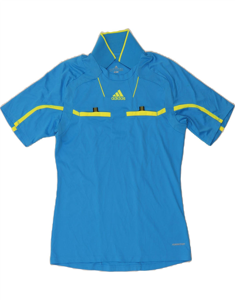 ADIDAS Mens Climacool Polo Shirt Medium Blue Polyester Vintage Adidas and Second-Hand Adidas from Messina Hembry 