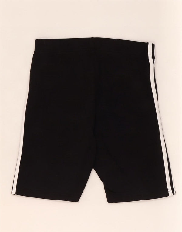 Adidas Womens Sport Shorts UK 12/14 Medium Black Cotton